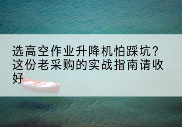 汉南高空作业升降机厂家推荐-选高空作业升降机怕踩坑？这份老采购的实战指南请收好